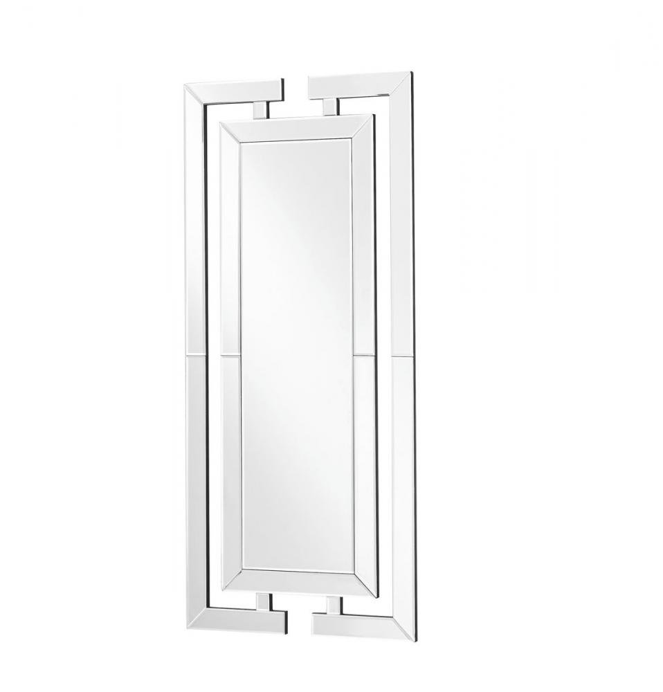 Sparkle 21 in. Contemporary Rectangle Mirror in Clear