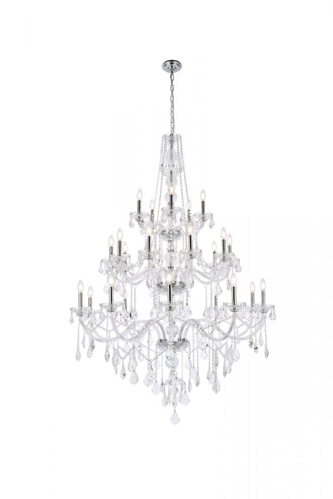 Verona 25 Light Chrome Chandelier Clear Royal Cut Crystal