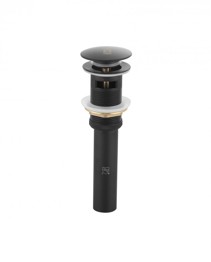 Pop-up drainer with overflow hole 2.6"x7.76"x2.6 Matte Black