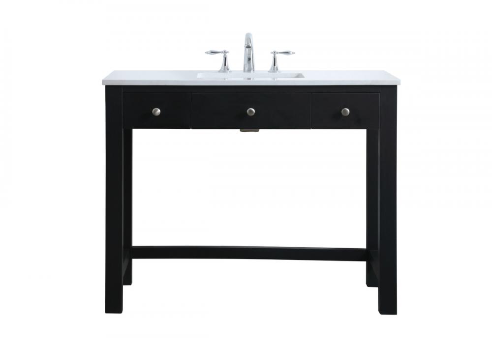 42 Inch ADA Compliant Bathroom Vanity In Black