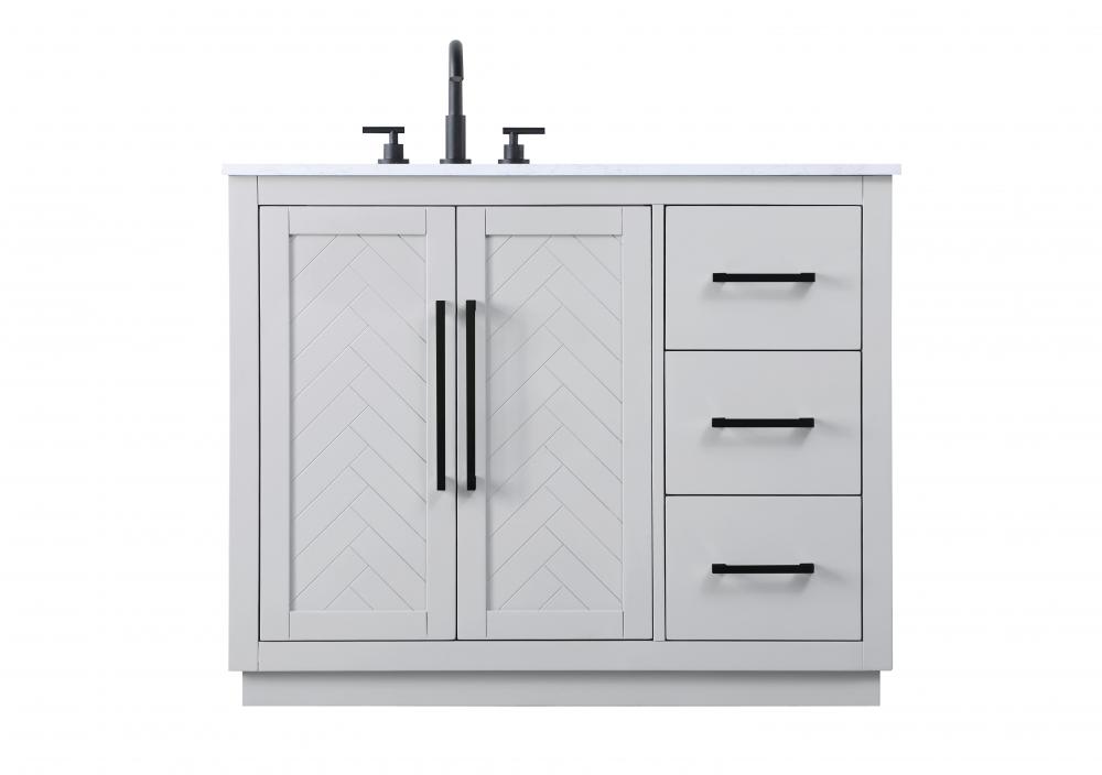 42 inch Single Bathroom Vanity in Grey