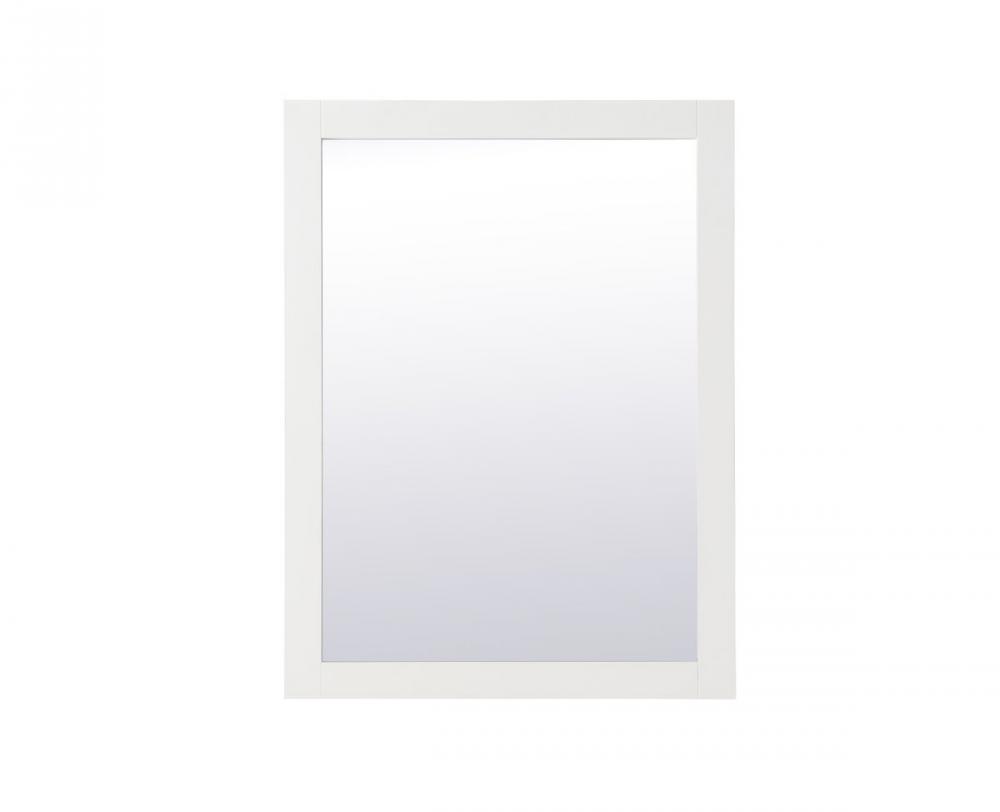 Aqua Rectangle Vanity Mirror 24 Inch in White