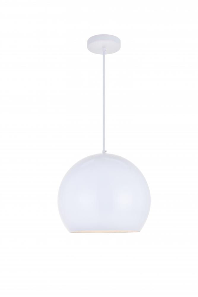 Kasey 1 Light White Pendant