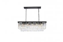 Elegant 1232D40MB/RC - Sydney 12 light Matte Black Chandelier Clear Royal Cut Crystal