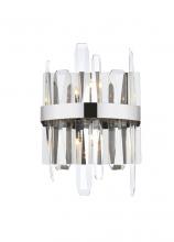 Elegant 2200W8C - Serena 8 Inch Crystal Bath Sconce in Chrome