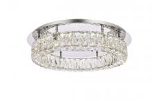 Elegant 3503F22C - Monroe 22 Inch LED Single Flush Mount in Chrome