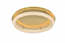 Elegant 3800F33SG - Bowen 33.5 inch LED Flush Mount in Satin Gold