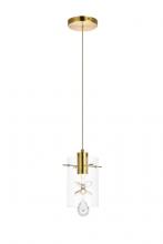 Elegant 5202D6G - Hana 1 Light Gold Pendant