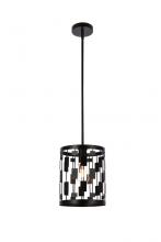 Elegant LD7073D9BK - Levante 1 Light Pendant in Black