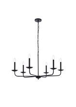 Elegant LD812D36BK - Cohen 36 Inch Pendant in Black