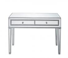 Elegant MF72006 - Desk 42in. W x 18in. D x 30in. H in antique silver paint