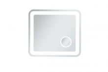 Elegant MRE52730 - Lux 27in x 30in Hardwired LED mirror with magnifier and color changing temperature