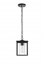 Elegant OD302H11BK - Dover 7 inch Outdoor Pendant in Black