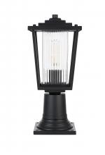 Elegant OD305P16BK - York 7 inch Outdoor Pendant in Black