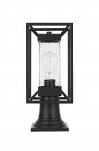 Elegant OD329P16BK - Willington 7 inch Outdoor Pendant in Black