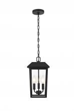 Elegant OD502H15BK - Riggs 8 x 15 inch Outdoor Pendant in Black