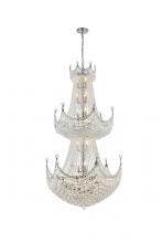 Elegant V8949G36C/RC - Corona 36 Light Chrome Chandelier Clear Royal Cut Crystal