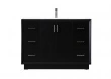 Elegant VF19648BK - 48 Inch SIngle Bathroom Vanity In Black