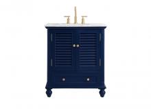 Elegant VF30530BL - 30 Inch Single Bathroom Vanity in Blue