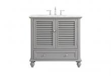 Elegant VF30536GR - 36 Inch Single Bathroom Vanity in Grey