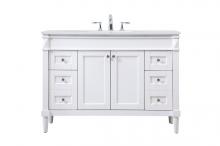 Elegant VF31848WH - 48 Inch Single Bathroom Vanity in White