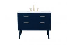 Elegant VF41042MBL - 42 inch bathroom vanity in Blue