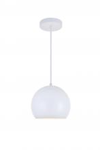 Elegant LD2403WH - Kasey 1 Light White Pendant