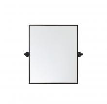 Elegant MR6C2132SIL - Oval Pivot Mirror 21x32 Inch in Silver