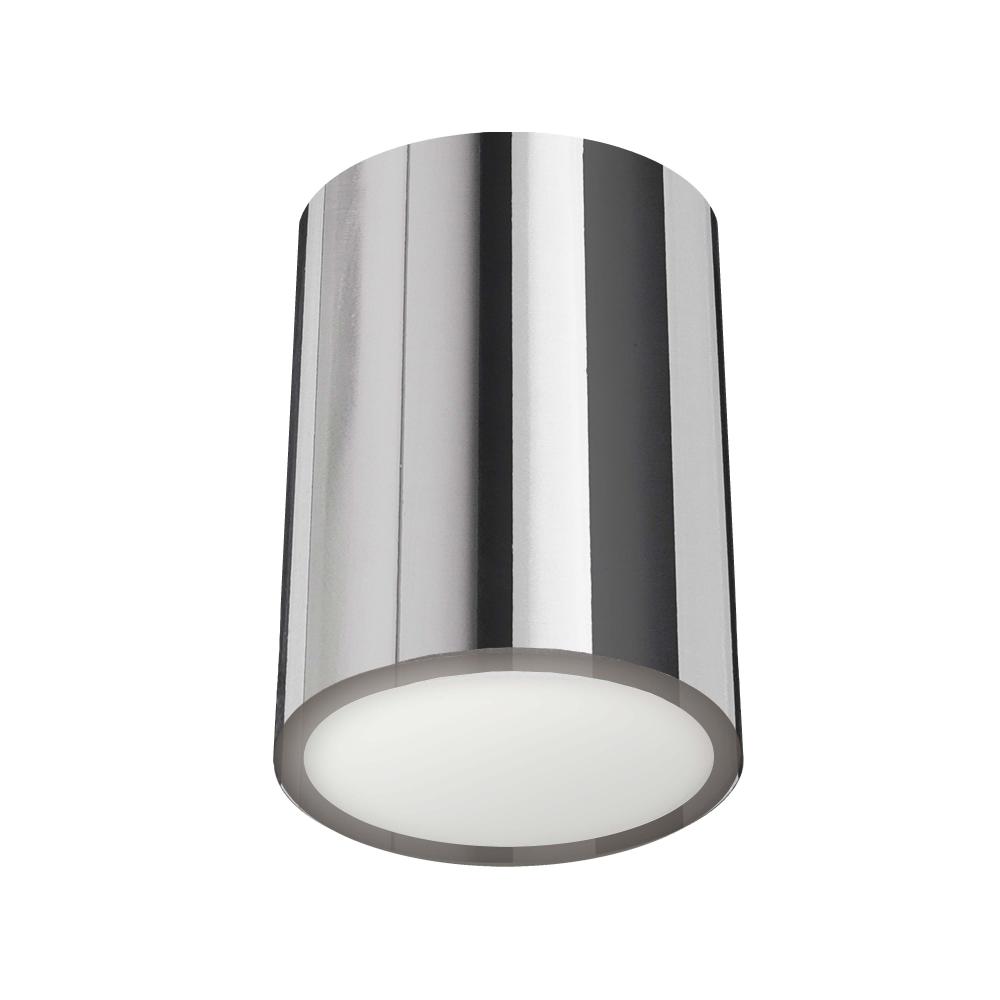 12W Flush Mount Polished Chrome with Frosted Acrylic Diffuser