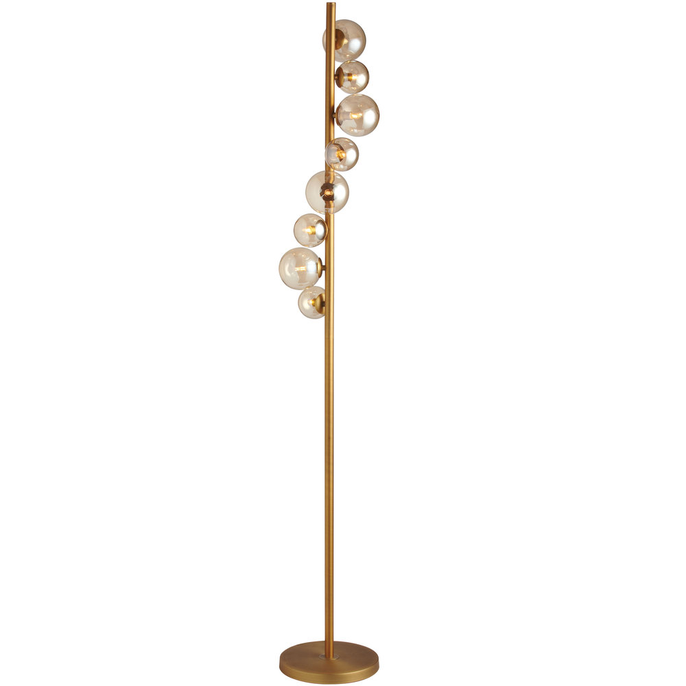 8LT Halogen Floor Lamp VB w/ Champagne Glass