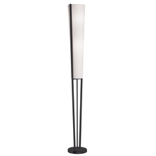 Dainolite 83323F-MB - 2 Light Incandescent Floor Lamp, Matte Black with White Shade