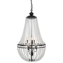 Dainolite DAW-386C-MB-FR - 6LT Incan Chandelier Matte Black w/ Frosted Beads