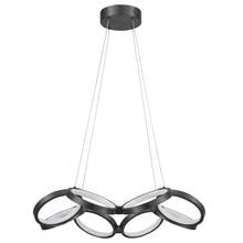 Dainolite PHO-2564LEDC-MB - 64W Chandelier, Matte Black w/ White Silicone Diffuser