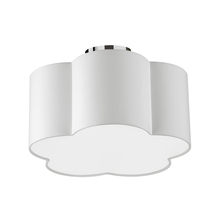 Dainolite PLX-152FH-PC-WH - 3LT Incandescent Flush Mount, PC w/ White Shade