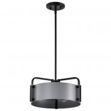 Nuvo 60/7852 - Altos 3 Light Small Pendant; Gray and Matte Black Finish