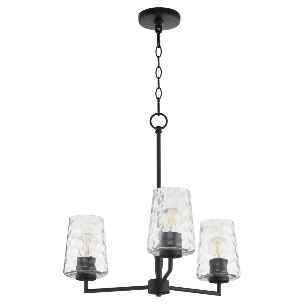 Goodwin 3 Light Chandelier, Matte Black