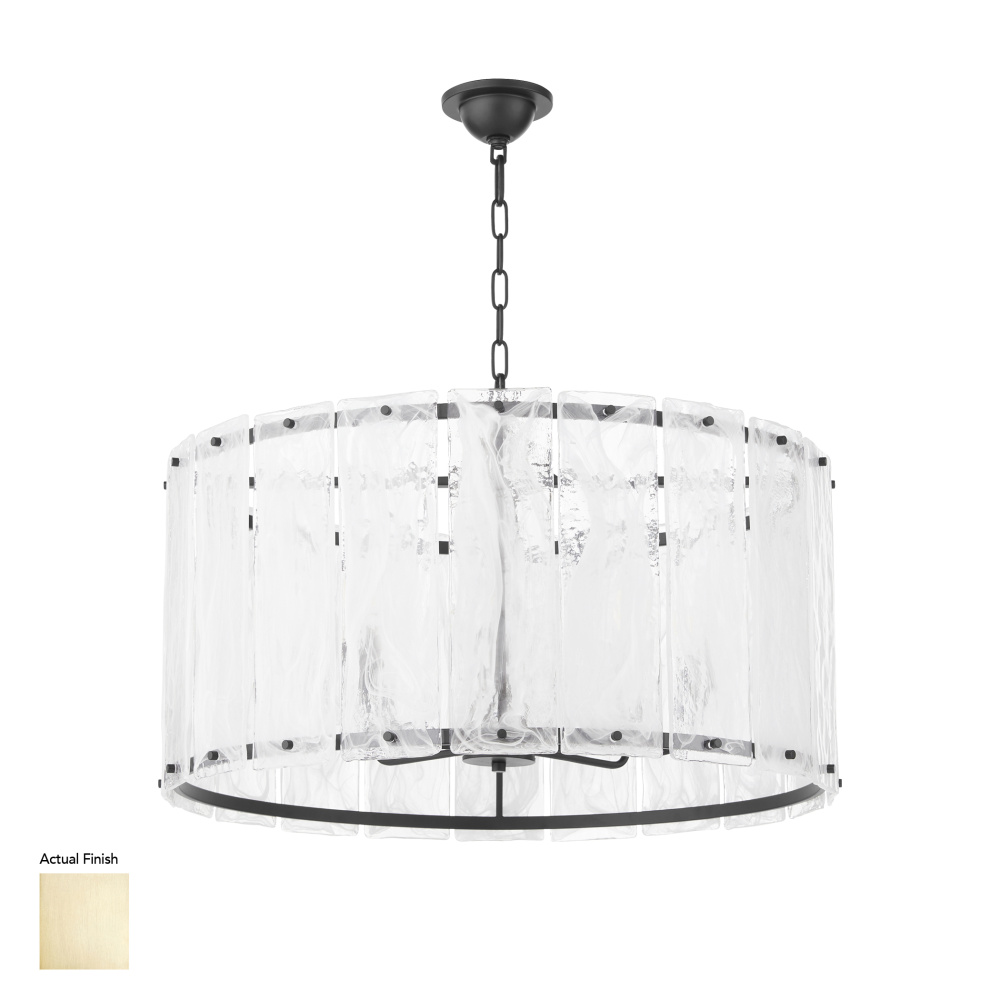 PRESTIGE 8 LIGHT PEND -AGED BRASS