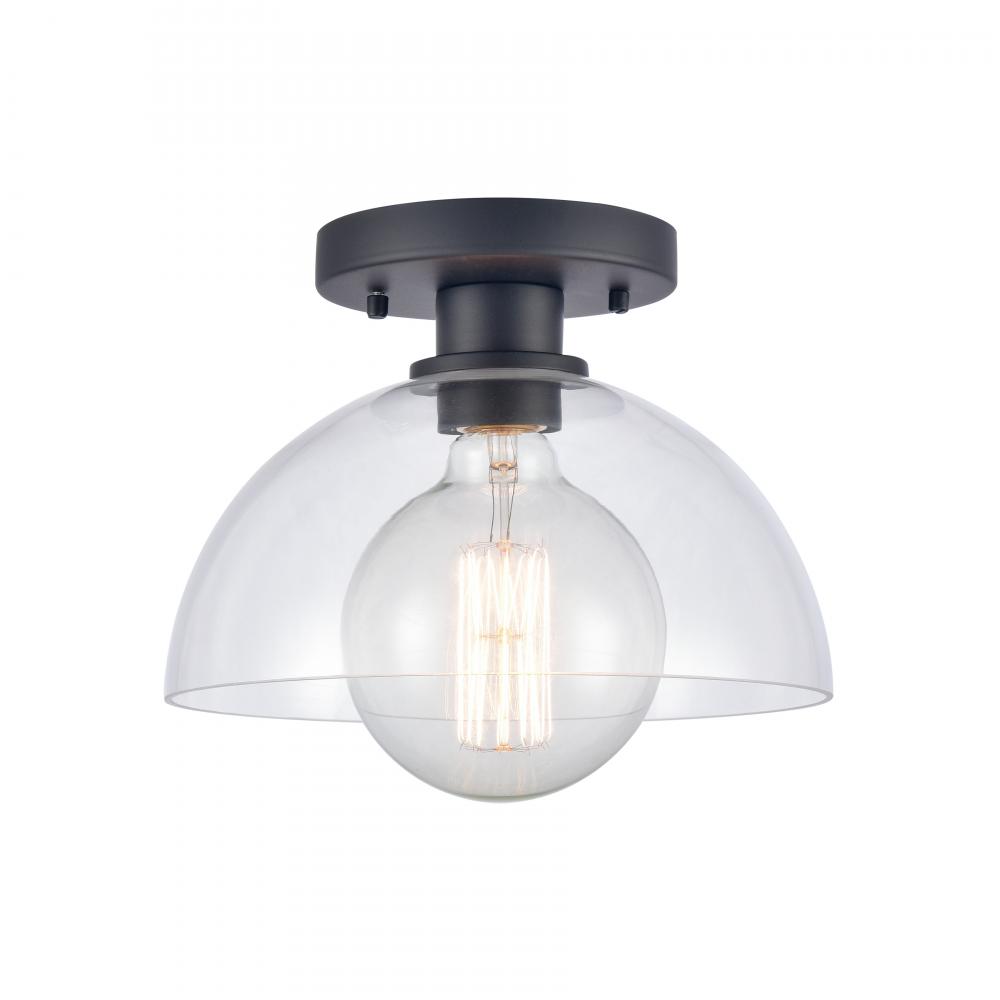 Julian 10'' Wide 1-Light Semi Flush Mount - Matte Black