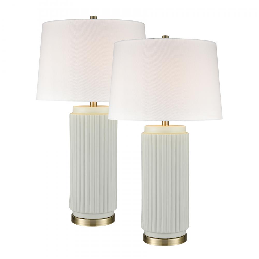 Knox 30'' High 1-Light Table Lamp - Set of 2 Light Green