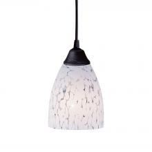 ELK Home 406-1SW - Classico 5'' Wide 1-Light Pendant - Dark Rust with Snow White Glass