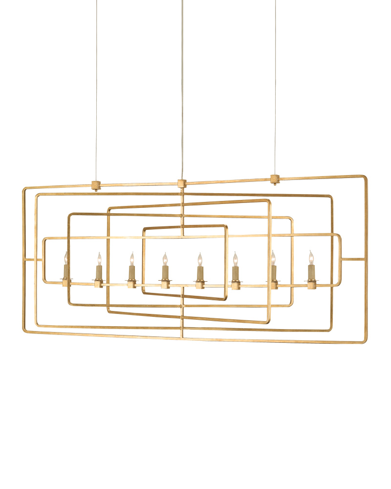 Metro Gold Rectangular Chandelier
