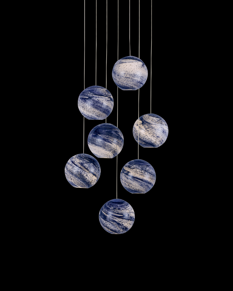 Palatino 7-Light Round Multi-Drop Pendant