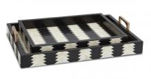 Currey 1200-0451 - Arrow Black & White Tray Set o