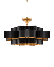 Currey 9000-0429 - Grand Lotus Large Black Chandelier